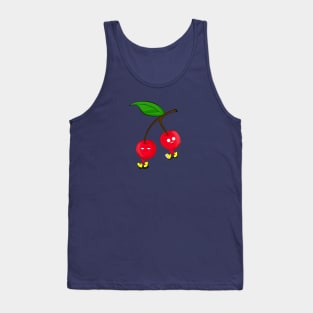 Kawaii Cherry with Faces Tank Top